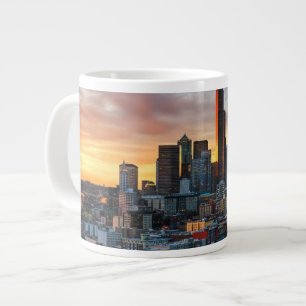 Columbia centre and downtown Seattle, Seattle Large Coffee Mug