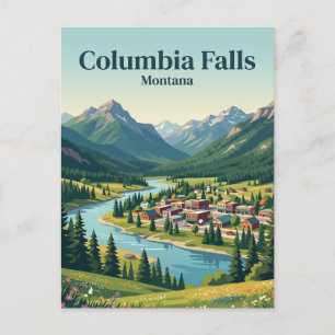 Columbia Falls, Montana Postcard