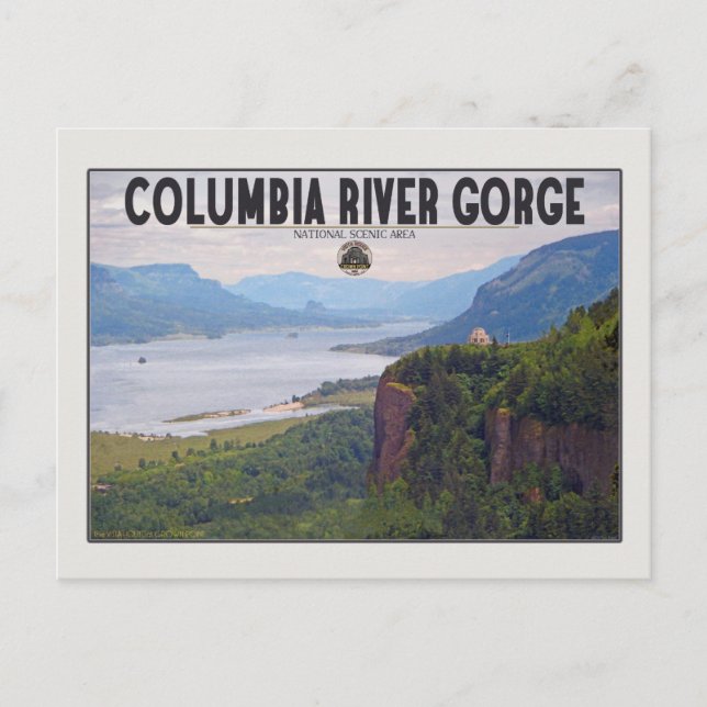 Columbia Gorge - Crown Point.jpg Postcard (Front)