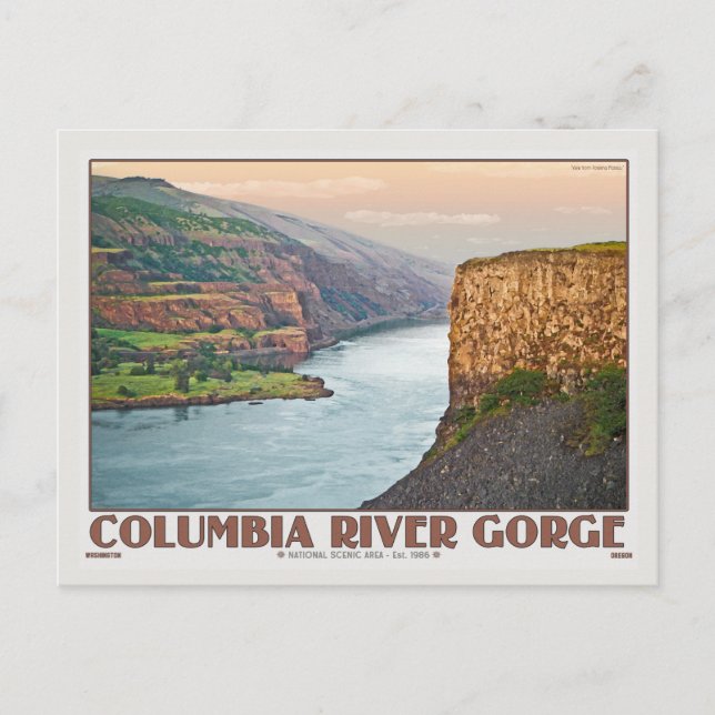 Columbia Gorge - Rowena Plateau W.jpg Postcard (Front)