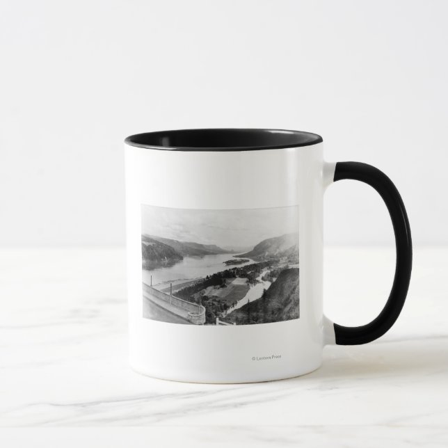 Columbia Gorge View from Vista House Photograph Mug (Right)