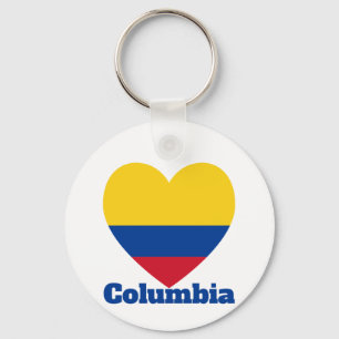 Columbia Heart Flag Key Ring
