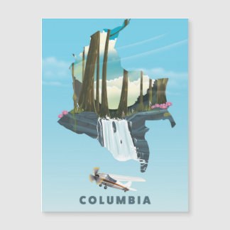 Columbia Illustrated Map travel poster print.