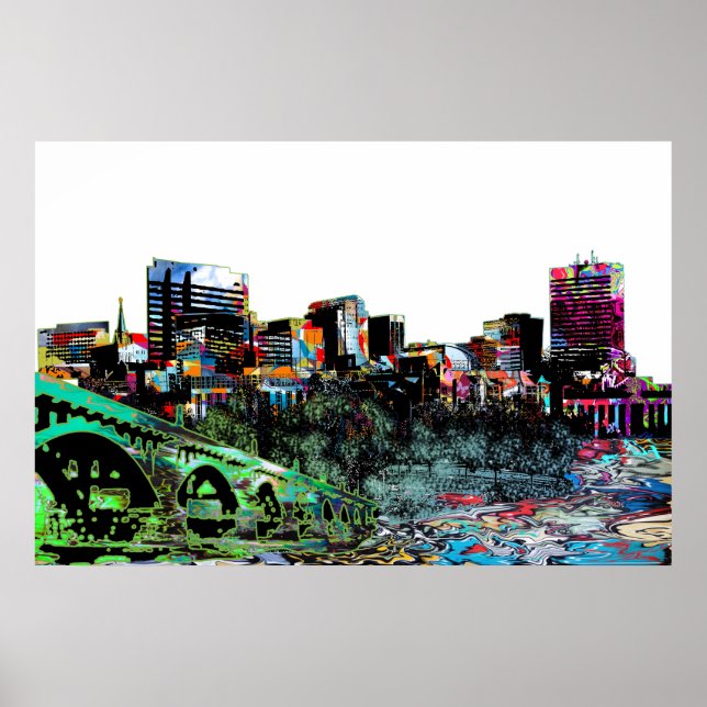 Columbia in graffiti poster (Front)