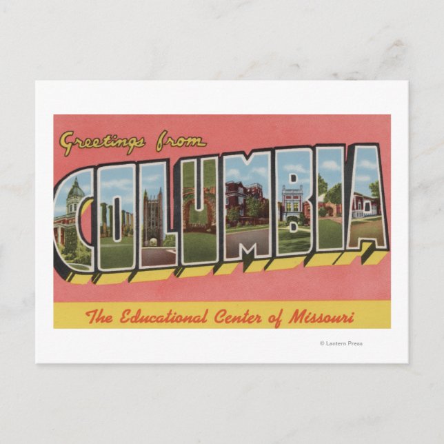 Columbia, Missouri - Large Letter Scenes Postcard (Front)