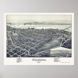 Columbia, PA Panoramic Map - 1894 Poster
