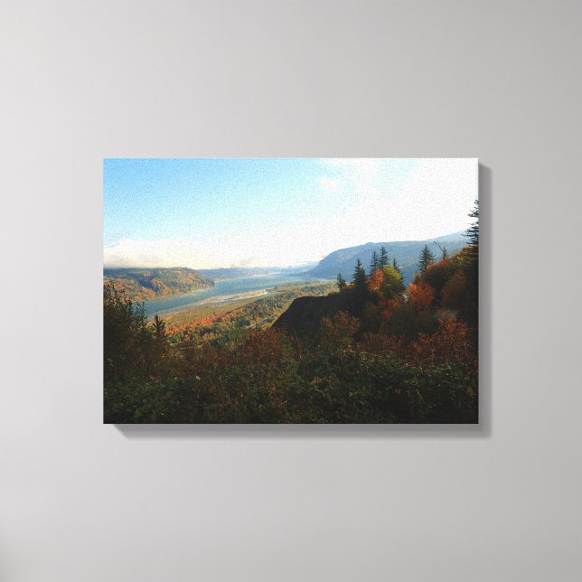 Columbia River Gorge in Autumn, Oregon Canvas Print (Front)