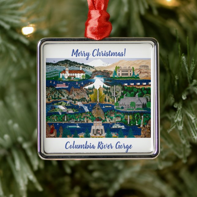 Columbia River Gorge Metal Tree Decoration (Tree)