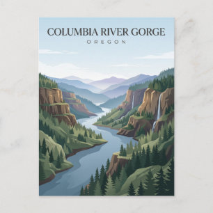 Columbia River Gorge Oregon Postcard