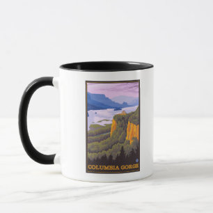 Columbia River Gorge Scene with Crown Point Mug