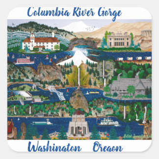 Columbia River Gorge Square Sticker