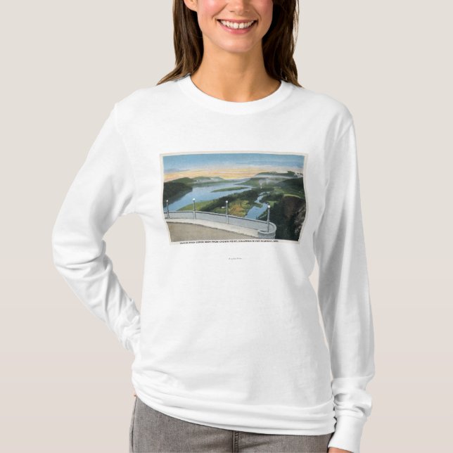 Columbia River Gorge View from Crown Point, T-Shirt (Front)
