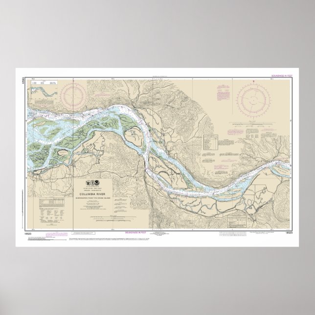 Columbia River Nautical Chart 18523 (Front)