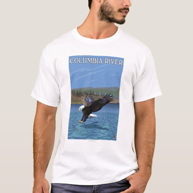 Columbia River, WashingtonEagle Diving T-Shirt (Front)