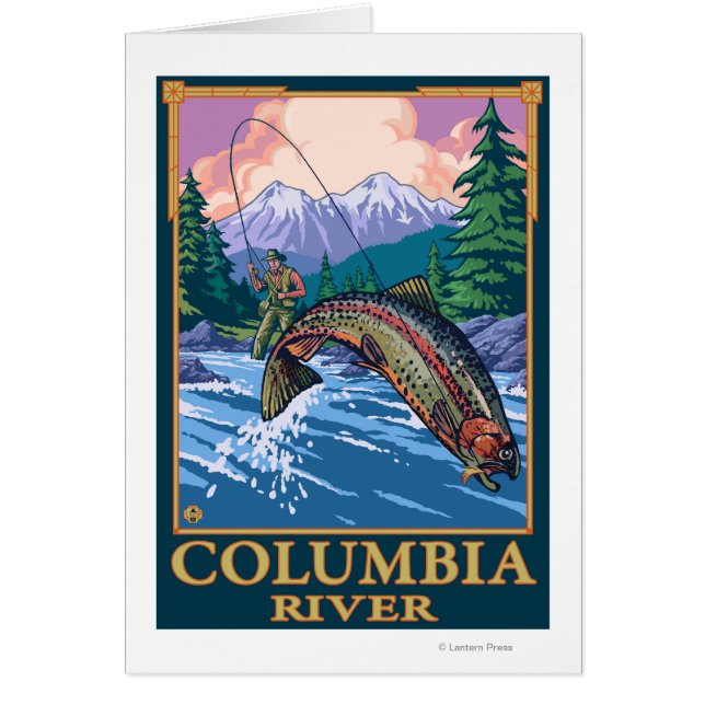 Columbia River, WashingtonFly Fishing Scene (Front)
