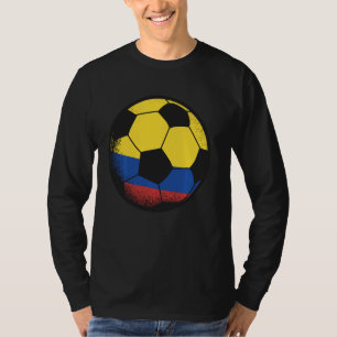 Columbia Soccer Ball Colombian Flag Sports Enthusi T-Shirt