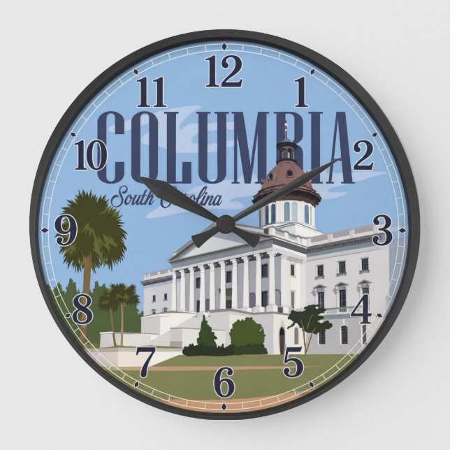 Columbia South Carolina Capitol Large Clock (Front)