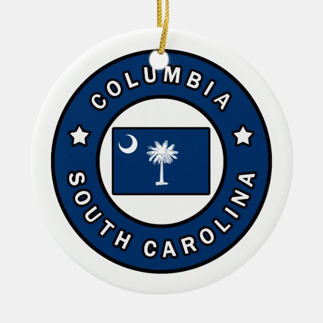 Columbia South Carolina Ceramic Tree Decoration (Front)
