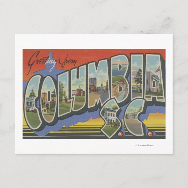 Columbia, South Carolina - Large Letter Scenes Postcard (Front)