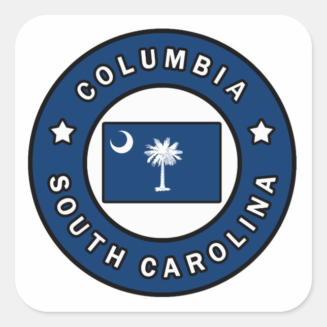 Columbia South Carolina Square Sticker (Front)