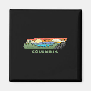 Columbia Tennessee Nature Outdoor Hiking Retro Magnet