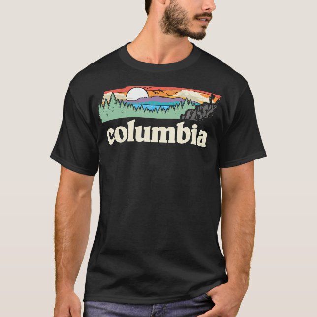 Columbia Tennessee Outdoors Retro Nature Graphic T-Shirt (Front)
