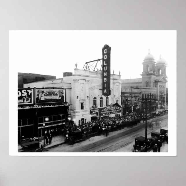 Columbia Theatre, Opening Night (Matte Print) Poster (Front)