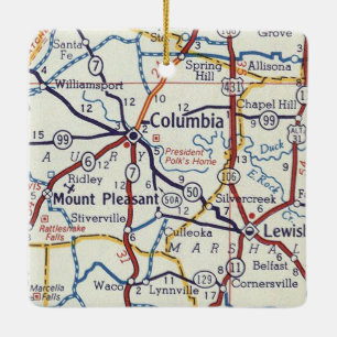 Columbia TN Ceramic Ornament