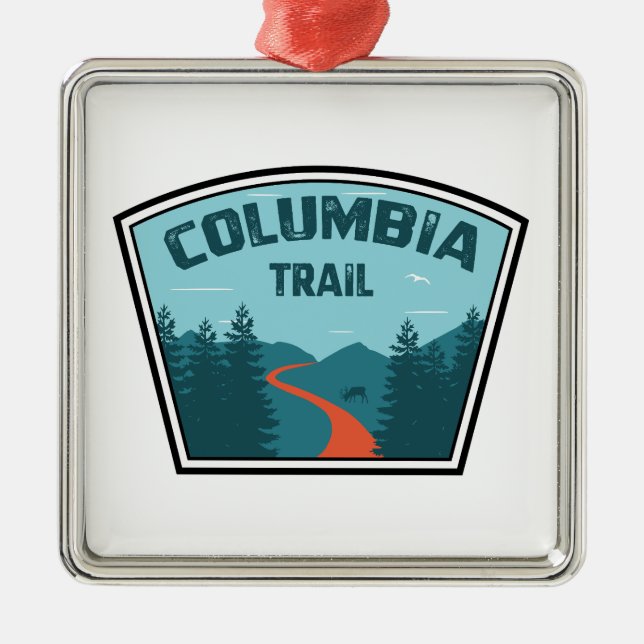 Columbia Trail New Jersey Metal Tree Decoration (Front)