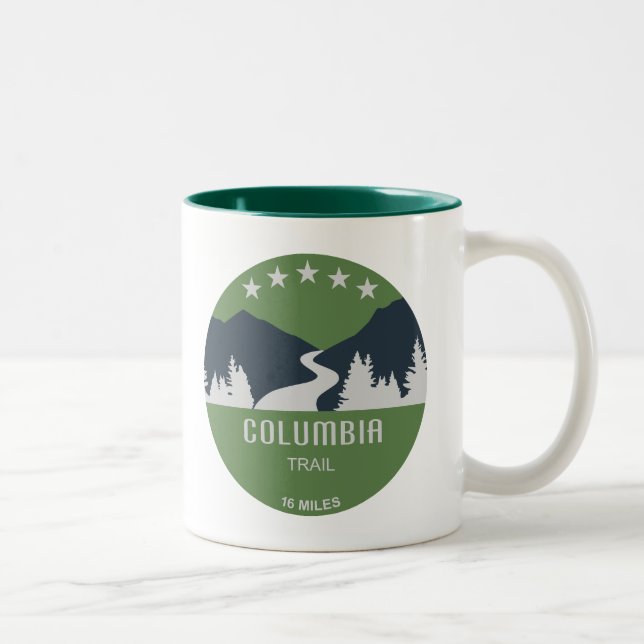 Columbia Trail New Jersey Two-Tone Coffee Mug (Right)