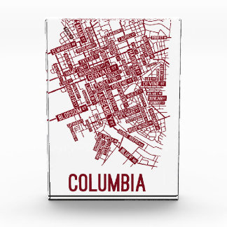 COLUMBIA Urban Blueprint Art Print Photo Block