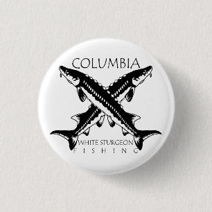 Columbia-White Sturgeon Fishing-Mini Button