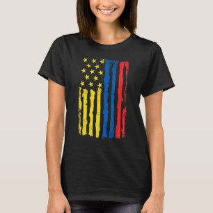 Columbian American Pride Usa Flag Columbia Roots T-Shirt