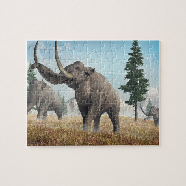 Columbian Mammoths Jigsaw Puzzle (Horizontal)
