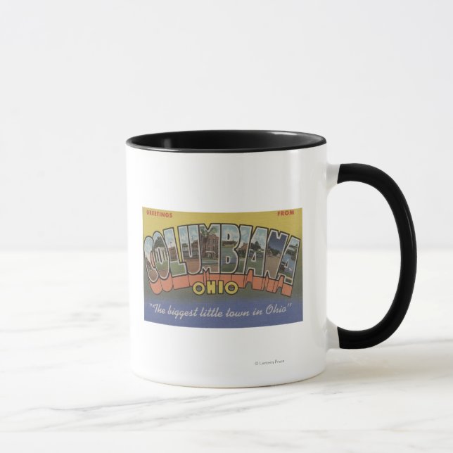 Columbiana, Ohio - Large Letter Scenes Mug (Right)