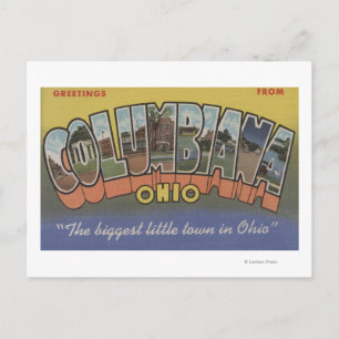 Columbiana, Ohio - Large Letter Scenes Postcard