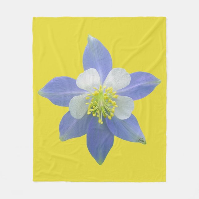 Columbine 2 fleece blanket (Front)