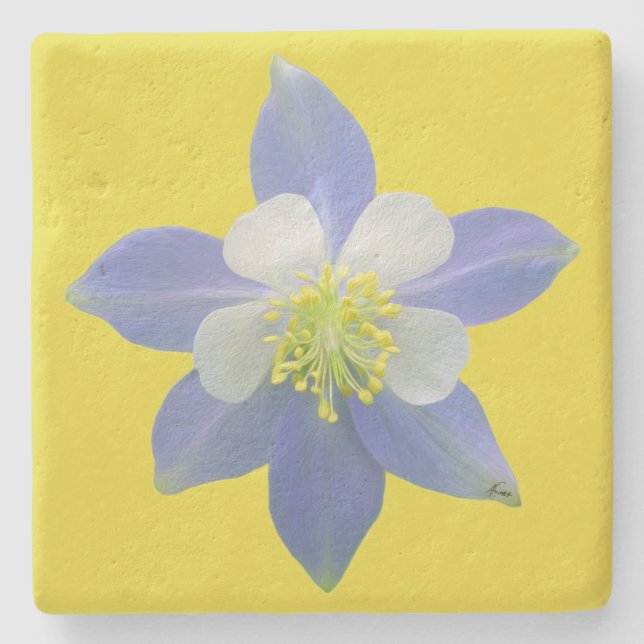 Columbine 2 stone coaster (Front)
