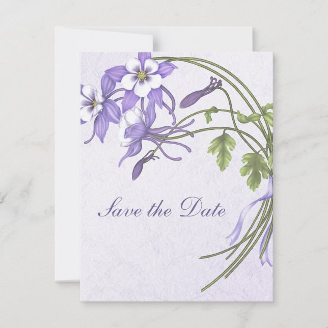 Columbine Bouquet Save the Date (Front)
