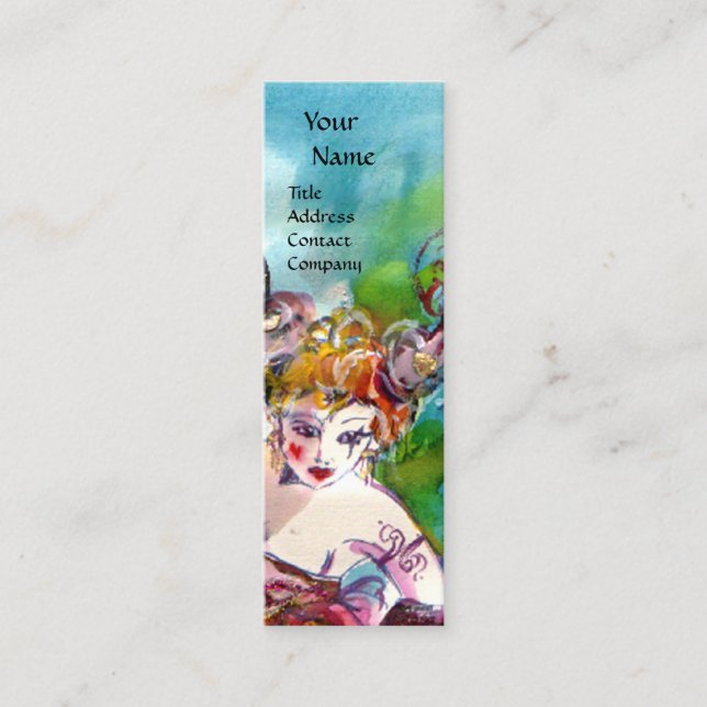COLUMBINE / Fashion Designer,Performing Arts Mini Business Card (Front)