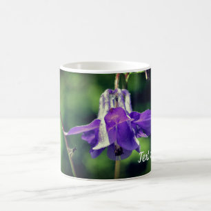 Columbine Flower And Bee Personalised  Coffee Mug