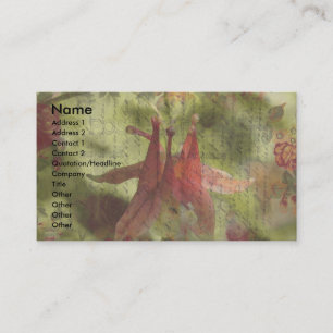 Columbine Flower Digital Art Business Card