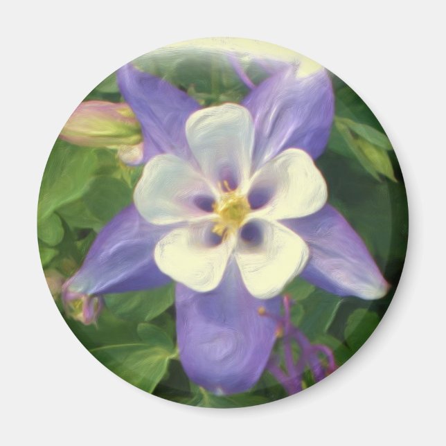 Columbine flower magnet (Front)