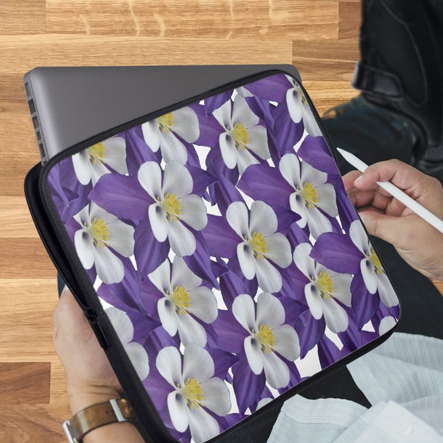 Columbine Flower Pattern Laptop Sleeve (Columbine Flower Pattern Laptop Sleeve)