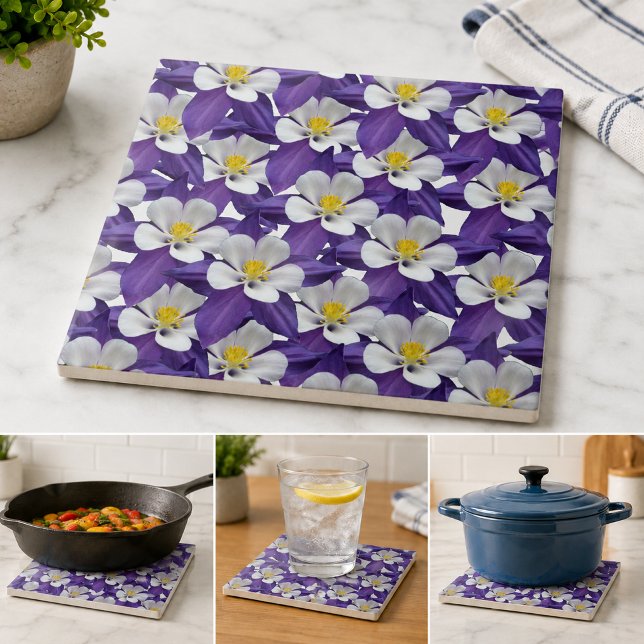 Columbine Flower Pattern Tile (Columbine Flower Pattern Ceramic Tile)