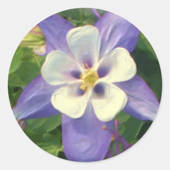 Columbine flower stickers (Front)