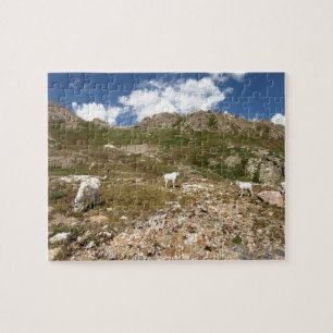 Columbine Lake Mountain Goats - Colorado Jigsaw Puzzle