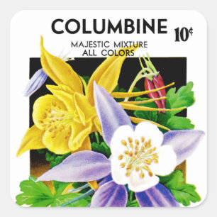 Columbine Seed Packet Label
