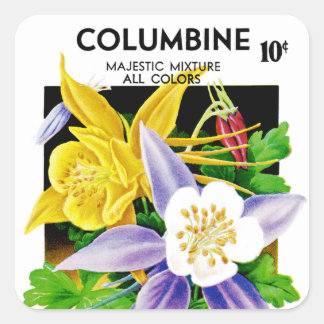 Columbine Seed Packet Label