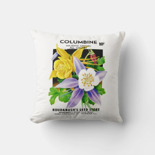 Columbine Seed Packet Label Cushion